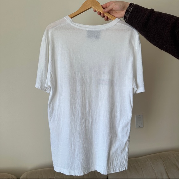 Gucci White Tee with Iconic Stripe Logo - Picture 2 of 5